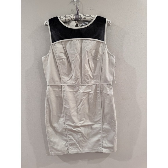 DKNYC Dresses & Skirts - DKNYC Black Stone Sheath Triangle Exposed Back Dress Size 14 Y2K Sporty Mesh NEW